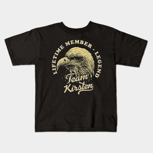 Kirsten Name - Lifetime Member Legend - Eagle Kids T-Shirt by Stacy Peters Art